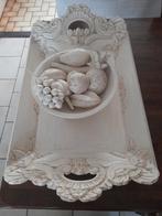 Mooi houten dienblad met houten fruitschaal, Huis en Inrichting, Ophalen of Verzenden, Zo goed als nieuw, Rechthoekig, Hout