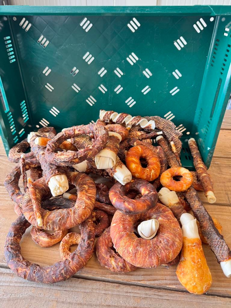 Hondensnack rawhide met kip en eend, Ophalen of Verzenden, Hond
