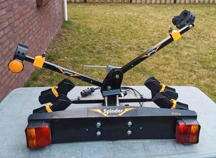 Spinder/Hawk fietsendrager, Auto diversen, Fietsendragers, Gebruikt, Trekhaakdrager, 2 fietsen, Ophalen