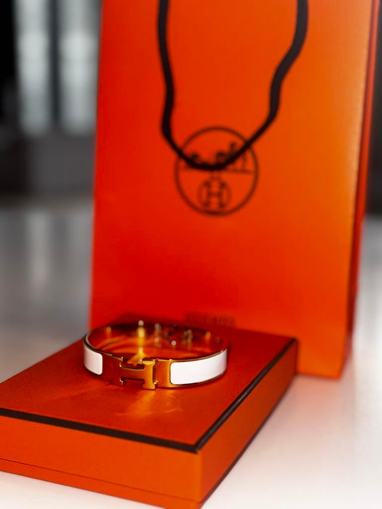 Clic H Hermes armband, Sieraden, Tassen en Uiterlijk, Armbanden, Ophalen of Verzenden, Zo goed als nieuw, Goud, Overige materialen