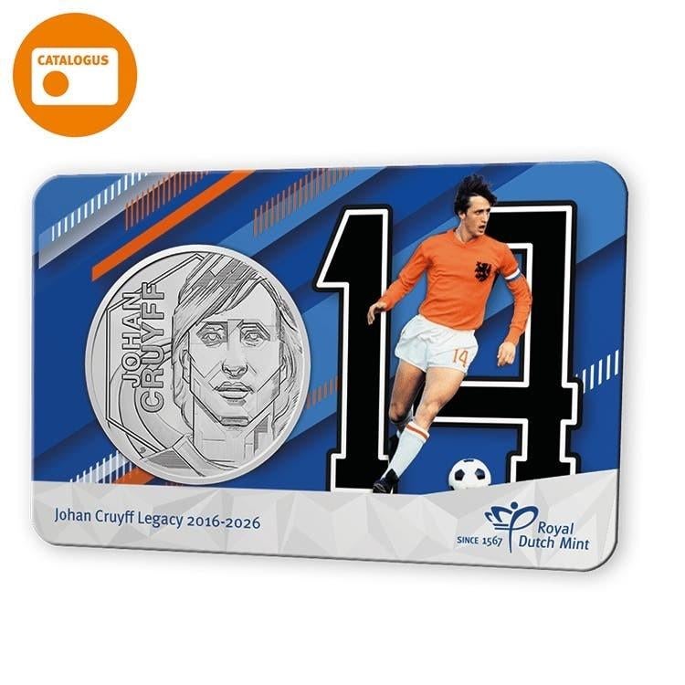 Johan Cruyff Legacy 2016-26 Barcelona Ed. Penning coincard, Verzenden, Koningin Beatrix, Euro's
