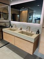 Eiken houten badmeubel set compleet + kolomkast + spiegel !, Ophalen, Nieuw, Steen