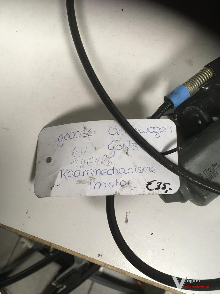 Vw Golf 3 drs Elektr. raammech rechtsvoor, Gebruikt, -, -, Ophalen of Verzenden