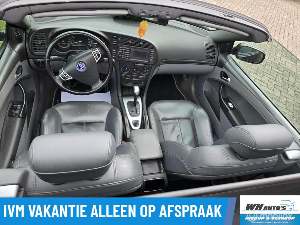 Saab 9-3 Cabrio 1.8t Vector, Auto's, 1998 cc, 4 cilinders, 4 stoelen, Zwart