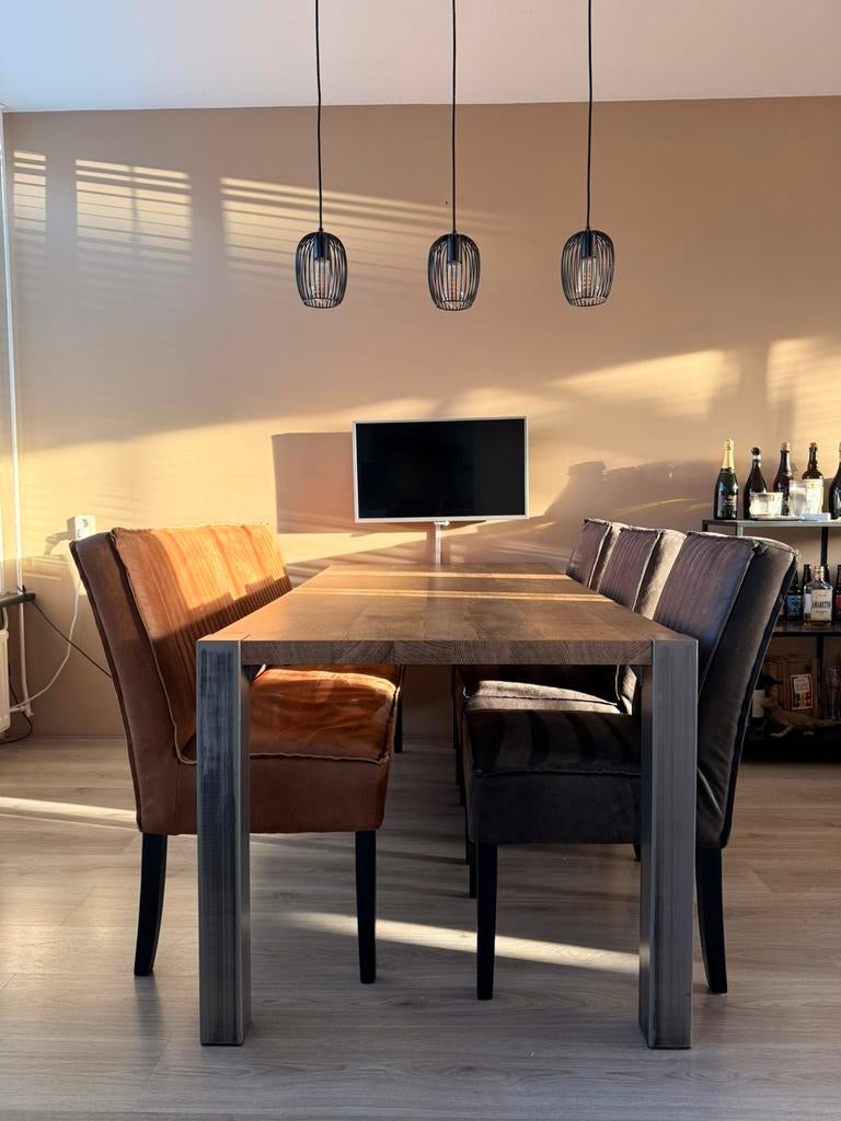 Eettafelset, Ophalen, Gebruikt, 4 tot 6 stoelen