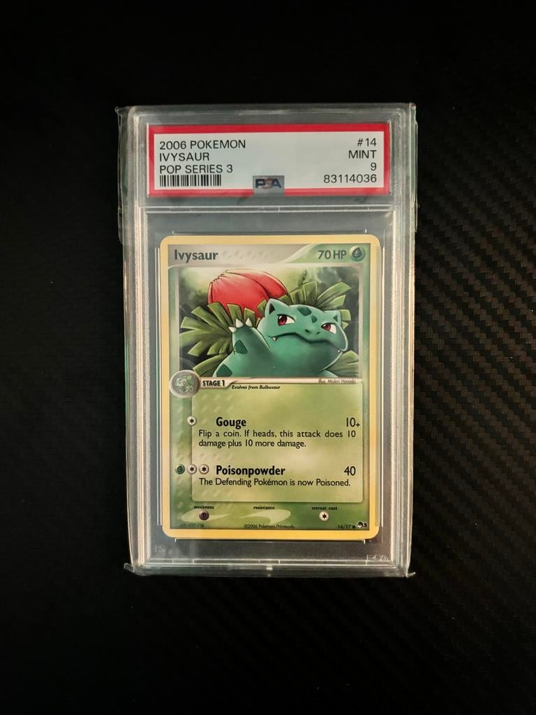 Ivysaur Pokémon kaart PSA 9, Ophalen, Zo goed als nieuw, Losse kaart