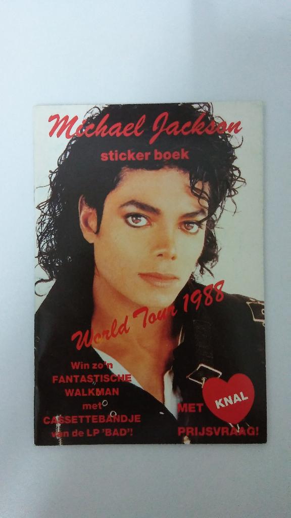 Michael Jackson sticker boek world tour 1988 vintage rare, Verzamelen, Ophalen of Verzenden, Zo goed als nieuw, Overige typen