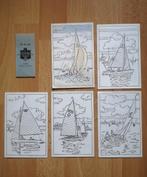 Ansichtkaarten set 5 zeilboten 75 Jr jubileum Jeugdsparen, Ophalen of Verzenden, 1940 tot 1960, Ongelopen, Noord-Holland