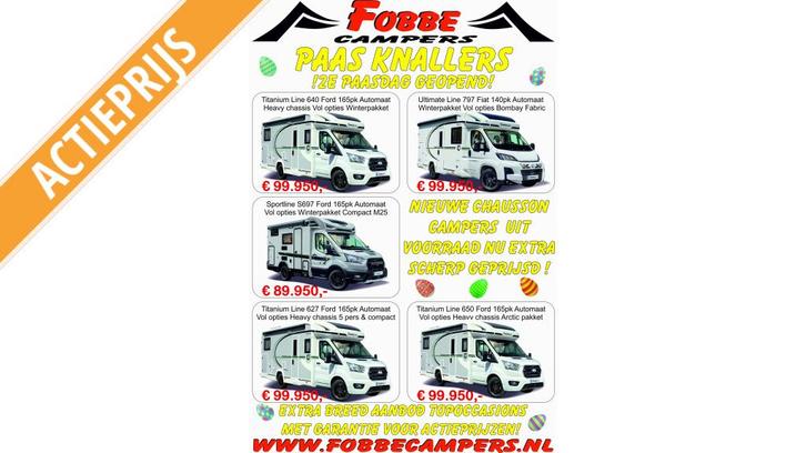 NIEUW 2026 Chausson Titanium Line 627 165PK AUTOMAAT 5 pers, Caravans en Kamperen, Campers, Bedrijf, tot en met 5, Chausson, Ford