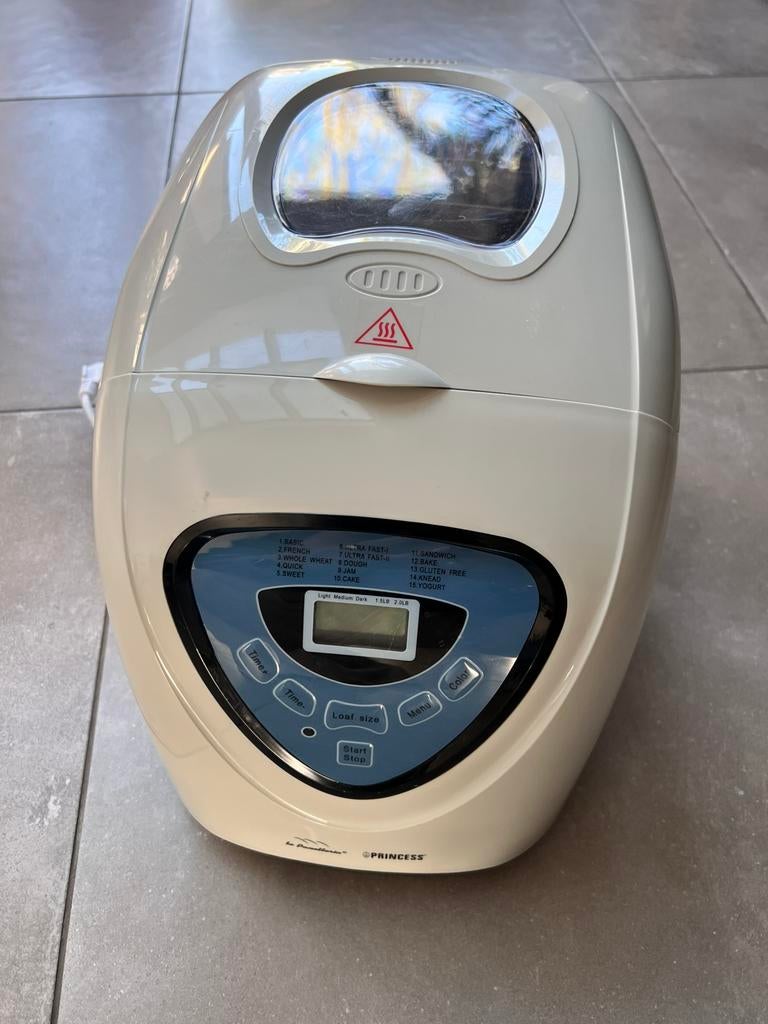 PRINSES BROODBAKMACHINE BROODBAK MACHINE MET TIMER, Witgoed en Apparatuur, Broodbakmachines, Met timer, 800 tot 1200 gram deeg