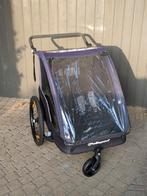 Polisport Kinderfietskar & Wandelwagen Grijs/Blauw, Fietsen en Brommers, Ophalen, Opvouwbaar, 20 tot 40 kg, Zo goed als nieuw
