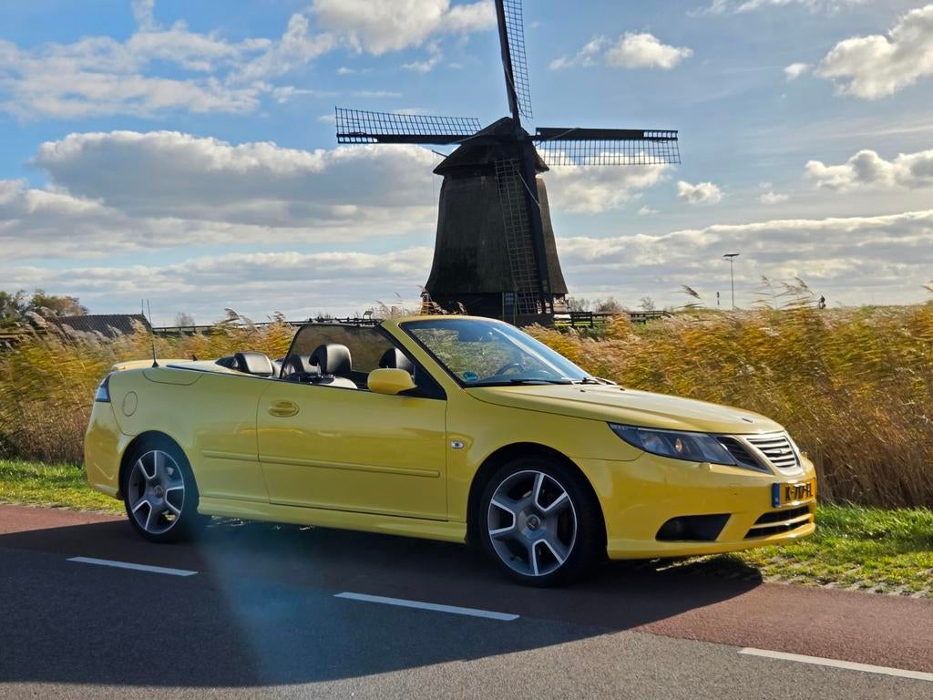 Saab 93 Vector Spring Edition 2009 Geel, Auto's, Saab, 1998 cc, Zwart, Cabriolet, 4 stoelen