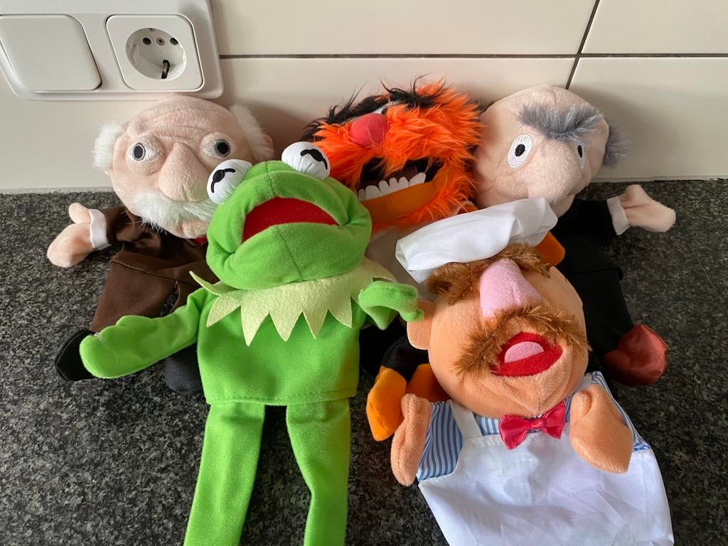 The Muppets 5 handpoppen , nieuwstaat, Overige typen, Ophalen of Verzenden, Zo goed als nieuw, Albert Heijn