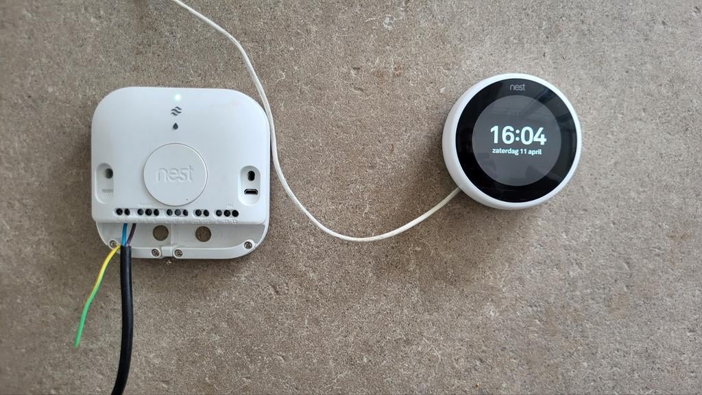 Google Nest Thermostaat v3 - Zelflerend & Compleet, Doe-het-zelf en Verbouw, Thermostaten, Ophalen of Verzenden, Slimme thermostaat