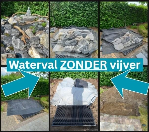 Waterval zonder vijver? Dat kan!, Tuin en Terras, Vijvers, Ophalen, Nieuw