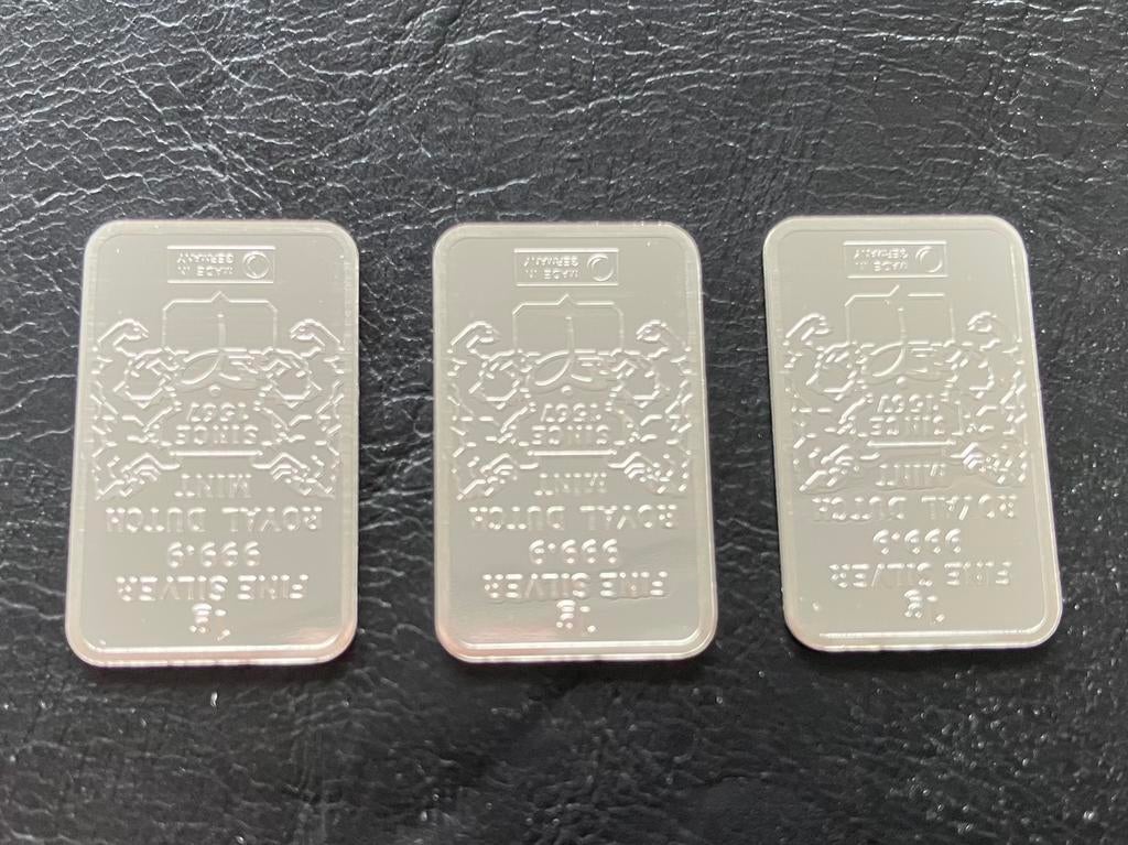 Zilverbaar 1 gram nieuwstaat - zilverbaartje €4 p/s, Postzegels en Munten, Edelmetalen en Baren, Verzenden, Zilver