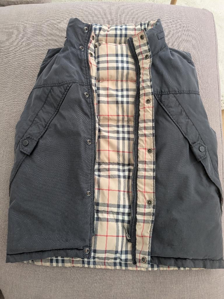 Burberry bodywarmer vintage, Maat 52/54 (L), Zwart, Ophalen of Verzenden, Gedragen