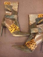 Dantés laarzen met hak en dierenprint, Ophalen, Nieuw, Hoge laarzen