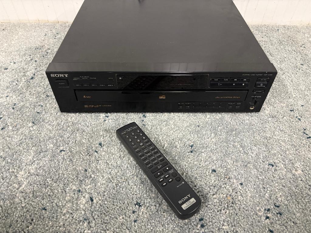 Sony CD-speler (5 disc) + remote jaren 90, Ophalen of Verzenden, Gebruikt, Sony