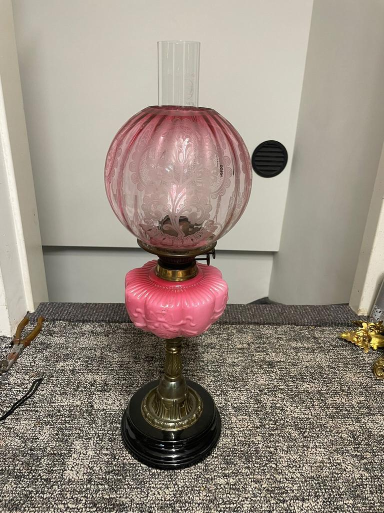 Antieke olielamp, Antiek en Kunst, Ophalen