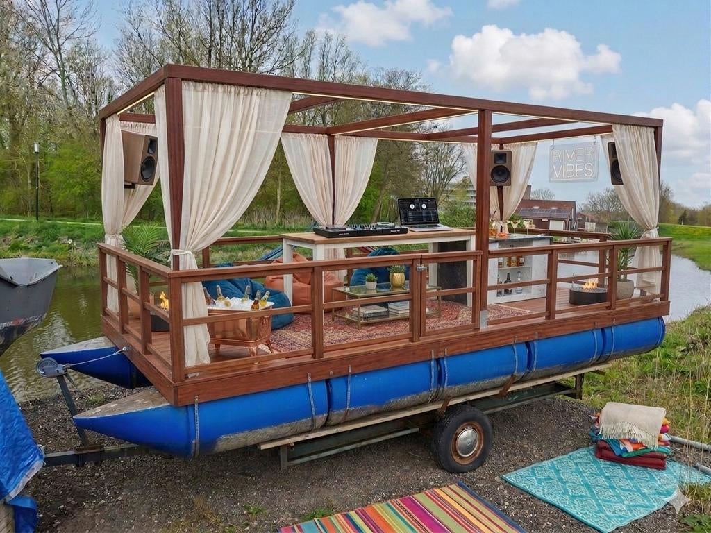 Werkplatform of ponton, Ophalen, Gebruikt