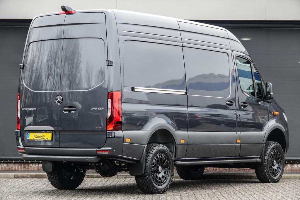 Mercedes-Benz Sprinter 4x4 319Cdi 190Pk 9G-tronic | L2H2 | 2, Automaat, Stof, Gebruikt, Zwart