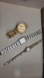 Drie dameshorloges, goudkleurig en zilverkleurig, Ophalen of Verzenden