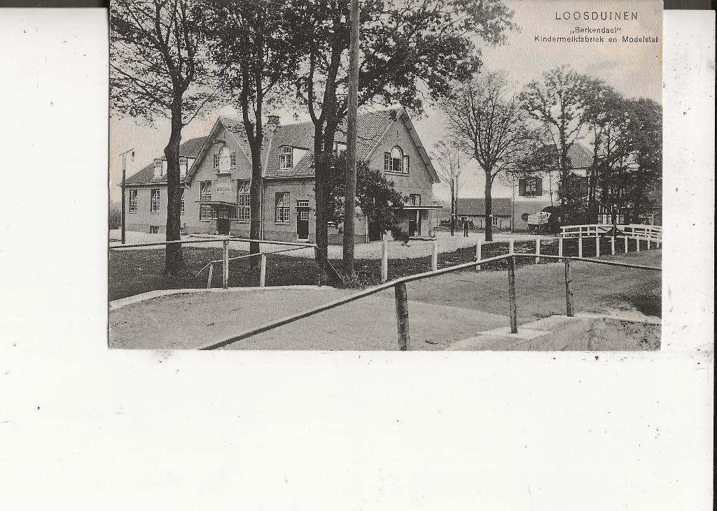 Loosduinen Berkendael Kindermeelfabriek en Modelstal, Ophalen of Verzenden, Voor 1920, Gelopen, Zuid-Holland