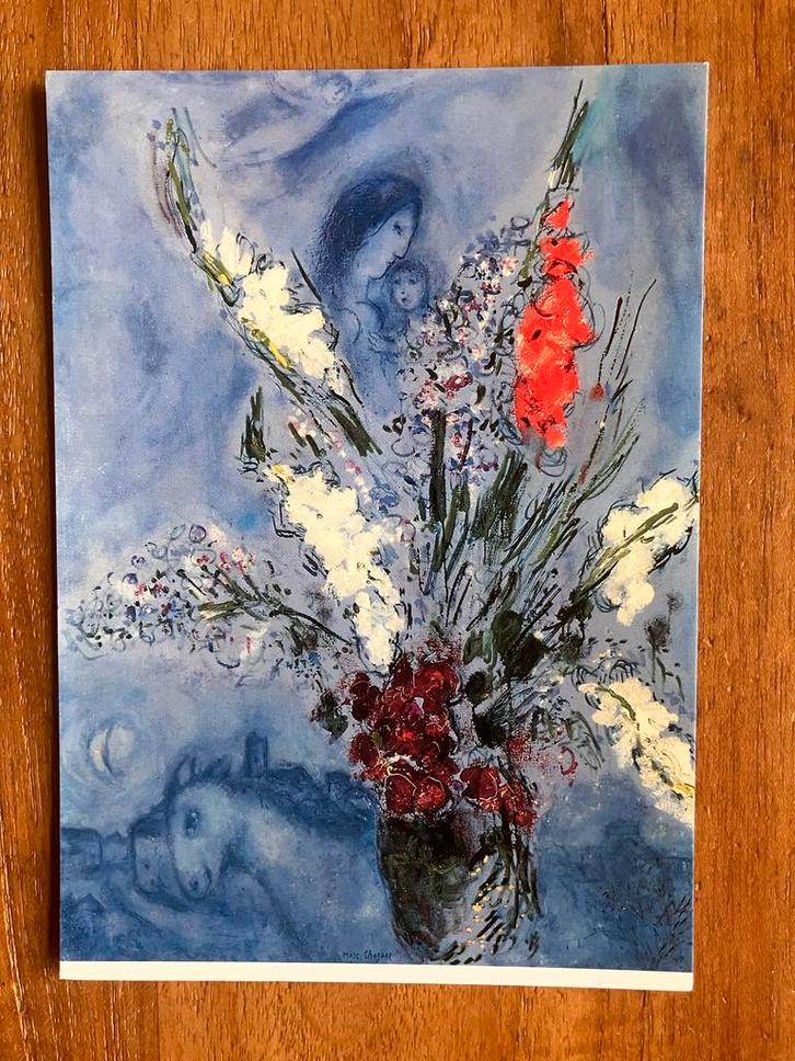 Marc Chagall - Die Gladiolen, Verzamelen, Ansichtkaarten | Themakaarten, Ongelopen, 1980 tot heden, Natuur, Ophalen of Verzenden
