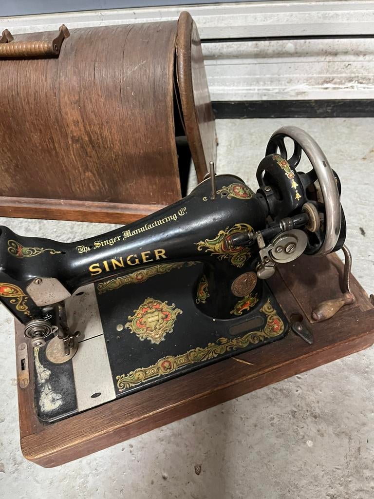 Oude singer naai machine, Antiek en Kunst, Antiek | Naaimachines, Ophalen