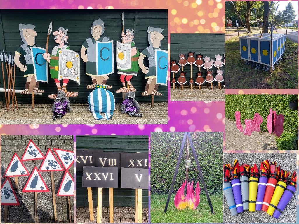 Straatversiering Asterix en Obelix deel 2 te huur, Ophalen, Gebruikt, Overige