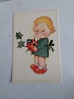 MEISJE. MET. LIEVEHEERSBEESTJE, Verzamelen, Ophalen of Verzenden, Voor 1920, Kinderen