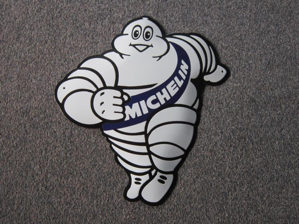 MICHELIN EMAILLE RECLAMEBORD, Verzamelen, Ophalen, Zo goed als nieuw, Reclamebord