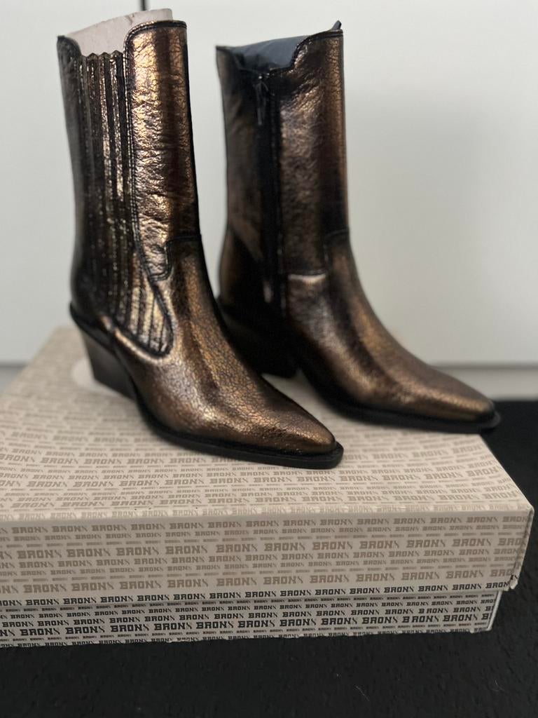 Bronx (cowboy) enkellaars LEER nieuw BRONS kleur, Bronx, Bruin, Lage of Enkellaarzen, Nieuw