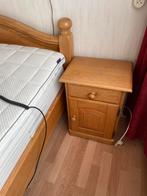 Houten tweepersoonsbed met verstelbare lattenbodems, Ophalen, Bruin, Tweepersoons, 200 cm