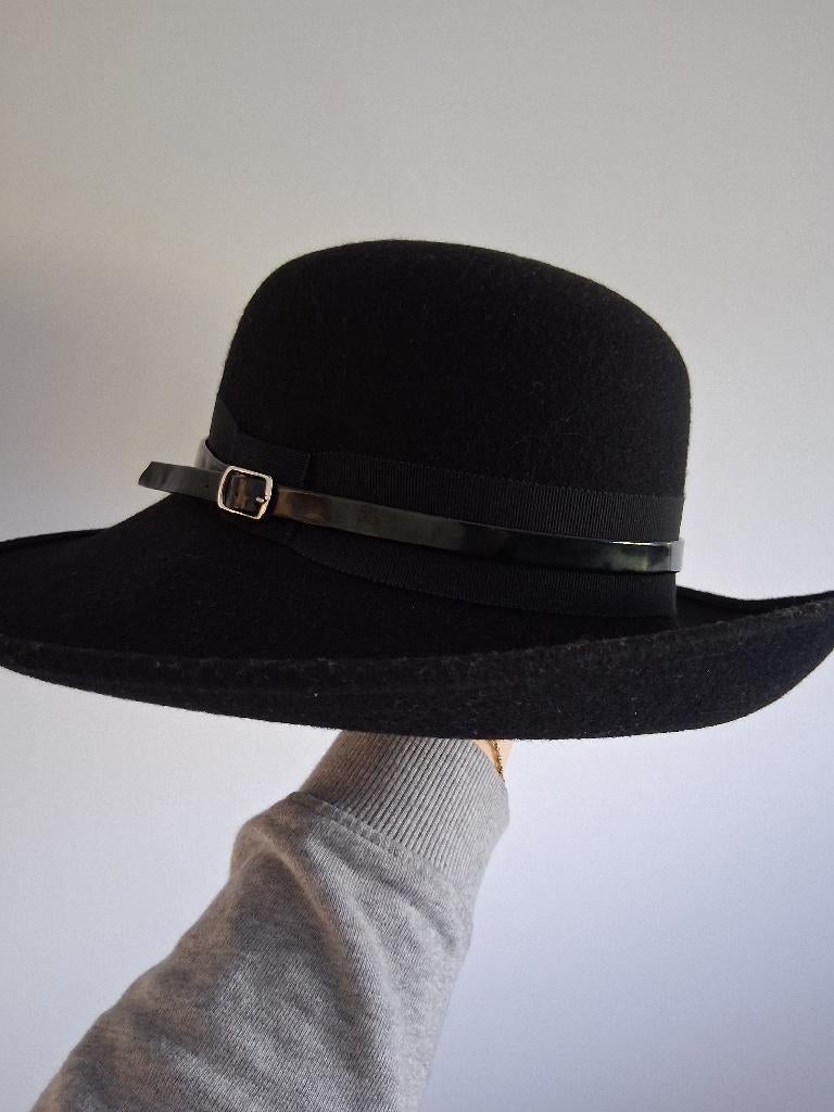 Zwarte dames hoed, Kleding | Dames, Hoeden en Petten, Hoed, One size fits all, Ophalen of Verzenden, Onbekend