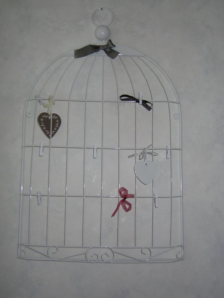 Wandrek memo/foto/kaart wit metaal, Huis en Inrichting, Ophalen of Verzenden, Zo goed als nieuw, Overige typen