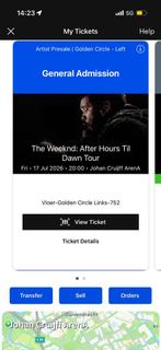 The weeknd concert tickets 2x staanplaats, Tickets en Kaartjes, Twee personen