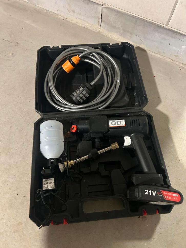 QLT accu hogedrukreiniger 21V, Tuin en Terras, Hogedrukreinigers, Gebruikt, Accu, Ophalen of Verzenden