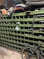 Stelling met bakken, 340x180 cm, compleet met inhoud, Ophalen