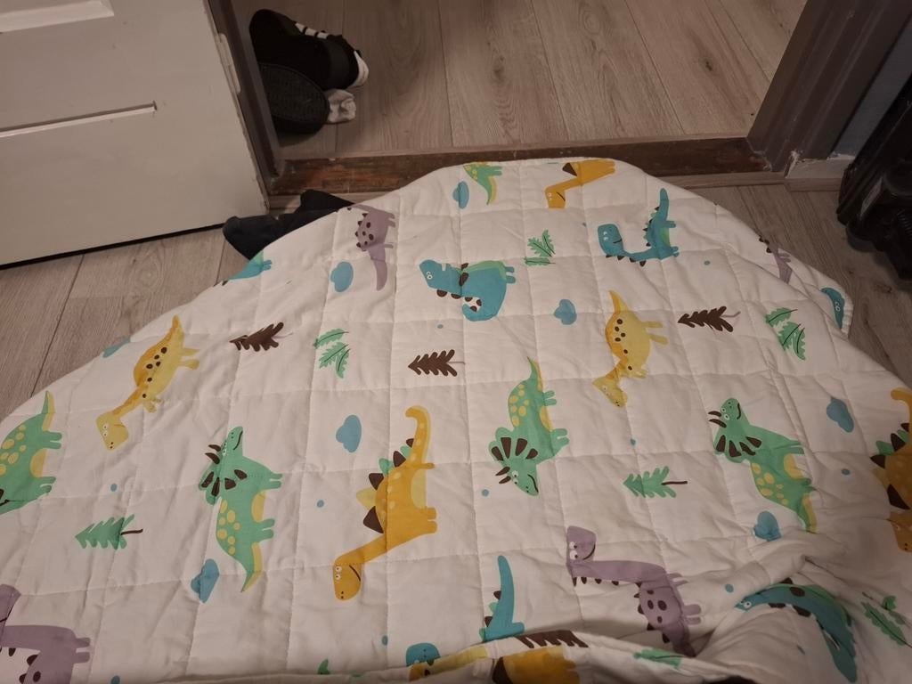 Verzwaringsdeken Ella met dinosaurusprint, Ophalen of Verzenden, Zo goed als nieuw, 100 cm of meer, Deken