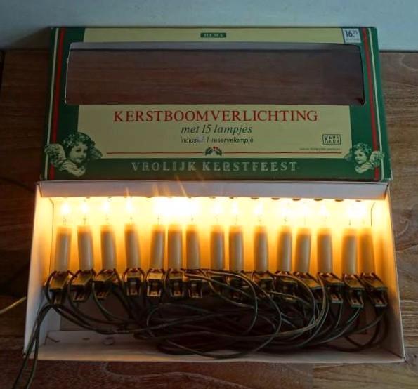 Oude kerstverlichting Hema 15 lampjes kerstboomverlichting, Diversen, Kerst, Zo goed als nieuw, Ophalen of Verzenden