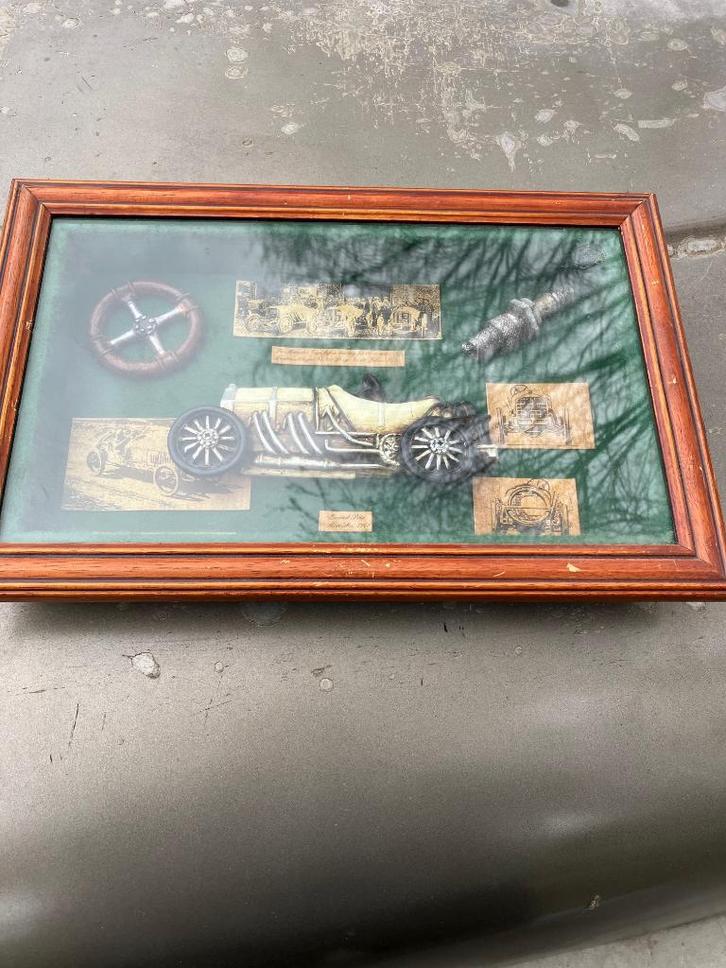 Vintage schaduwdoos Mercedes, Huis en Inrichting, Woonaccessoires | Lijsten, Zo goed als nieuw, Minder dan 50 cm, Minder dan 50 cm