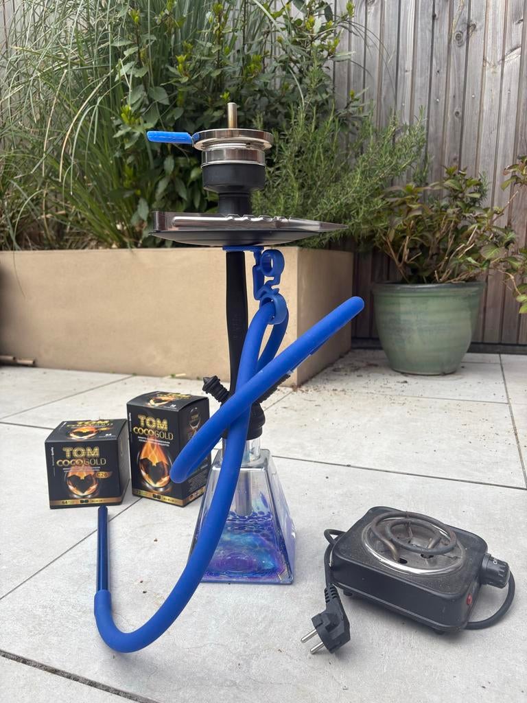 Amy Deluxe waterpijp/shisha kolen & elektrische brander, Ophalen, Gebruikt