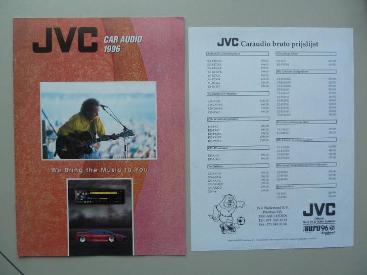JVC Car Audio catalogus 1996, Verzamelen, Elektronische Apparatuur, Overige typen, Verzenden