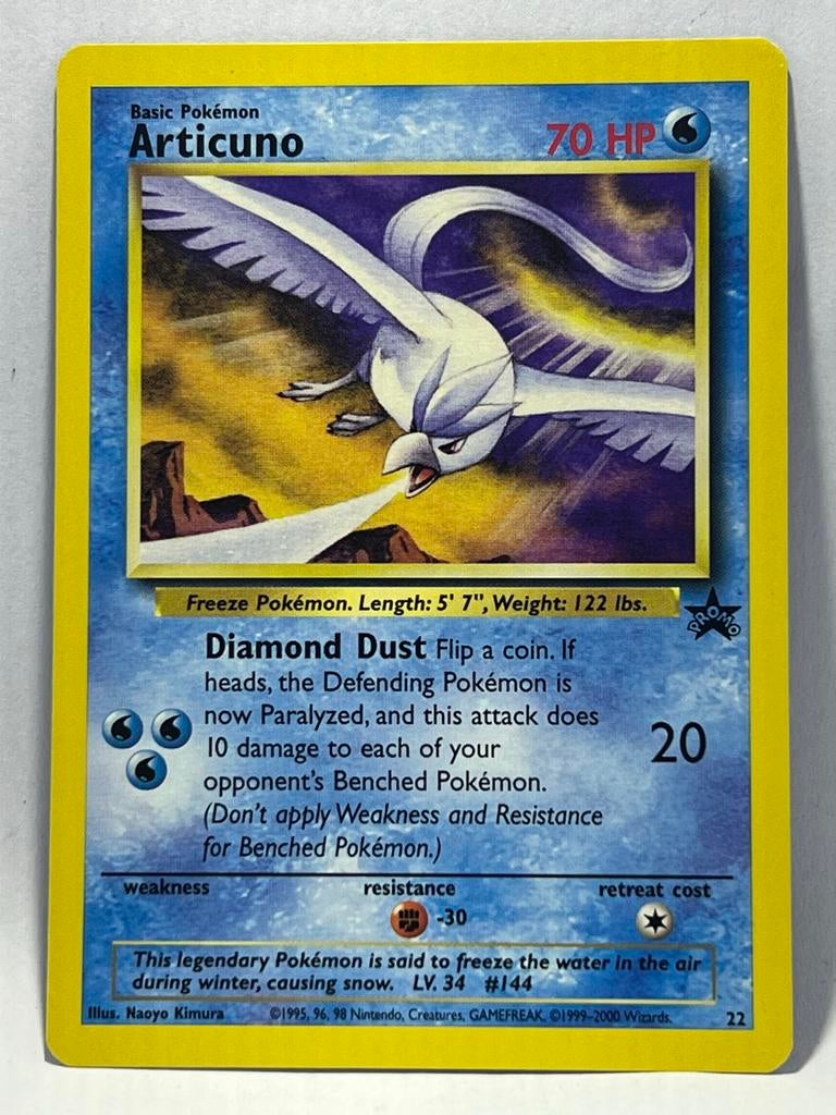 Pokémon Articuno Promo #22 WOTC Wizards Black Star, Hobby en Vrije tijd, Verzamelkaartspellen | Pokémon, Ophalen of Verzenden