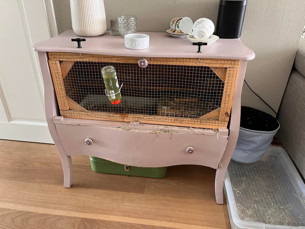 Caviahok/konijnenhok B90cmxD40cmxH80cm, Dieren en Toebehoren, Knaagdieren en Konijnen | Hokken en Kooien, Gebruikt, Hok, 60 tot 90 cm