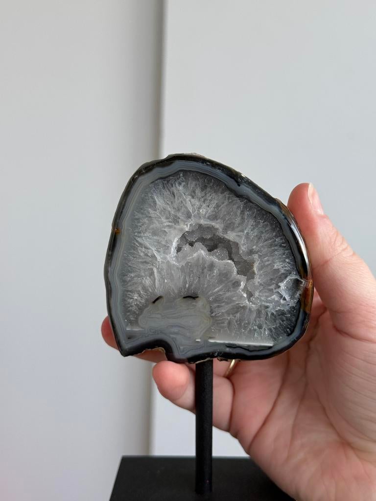 Agaat op standaard, Verzamelen, Mineralen en Fossielen, Ophalen of Verzenden