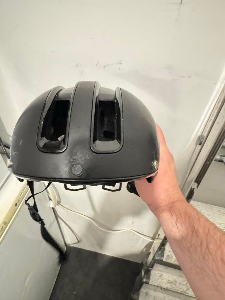 Abus HUD-Y Fietshelm Zwart Maat L (59-63 cm), Ophalen of Verzenden, Gebruikt, L, Heer of Dame