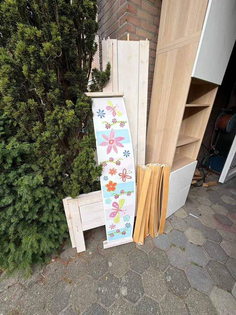 Kinderbed met lattenbodem, Ophalen, Gebruikt, 70 tot 85 cm, Lattenbodem